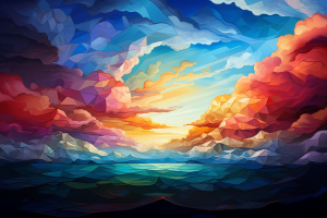 Grafika Reve Montagne et Ciel Ruby MR100