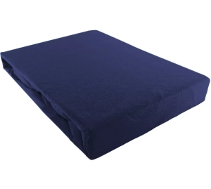 Prześcieradło JERSEY granatowe - 160 x 200