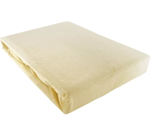 Prześcieradło JERSEY kremowe - 90 x 200