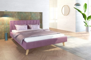 Łóżko tapicerowane - HEAVEN TRINITY (FIOLETOWY) - 180 x 200
