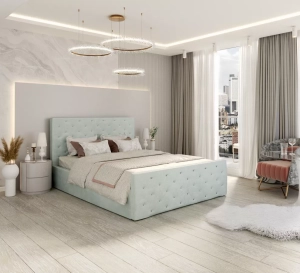 Łóżko tapicerowane - PASSION TRINITY (MIĘTOWY) - 140 x 200