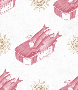 Tapeta MINDTHEGAP Sardines Red WP20011