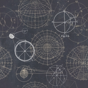 Tapeta MINDTHEGAP Eclectic Astronomy Blue WP20032