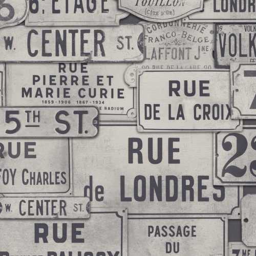 MINDTHEGAP Eclectic Neutral Street Signs WP20035