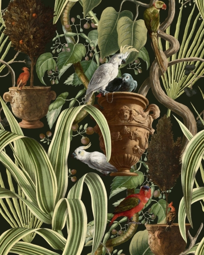MINDTHEGAP Tropical Wanderlust Exotic Menagerie Dark WP20463
