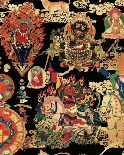 Tapeta MINDTHEGAP The Home of Eccentric Man Tibetan Tapestry WP20450