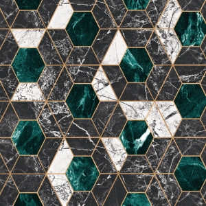 Tapeta MINDTHEGAP Manhattan Hexa Jade Metallic Edition WP20294