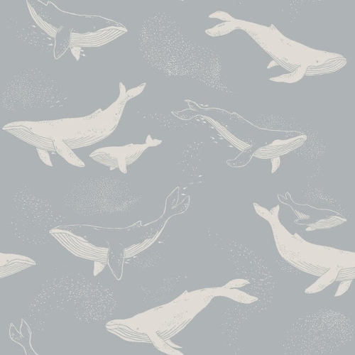 Tapeta dekoracyjna Boras Tapeter Newbie II Whales 6942