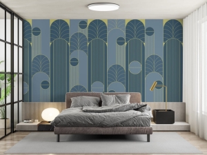 Grafika Metalic Art Powrót Art Deco MR2022004 Blue