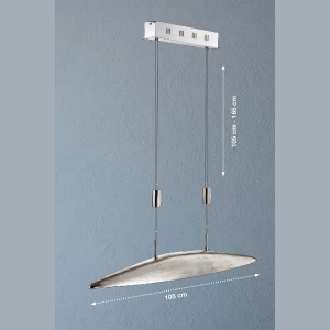 Lampa Wisząca Colmar Fischer&Honsel LED 5x5W w kolorze niklu metal