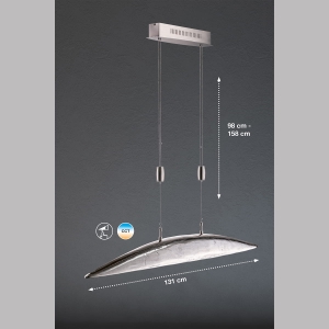 Lampa Wisząca Colmar Fischer&Honsel LED 6x5W w kolorze niklu metal