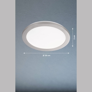 Lampa Sufitowa Gotland Fischer&Honsel LED 1x15W w kolorze niklu metal