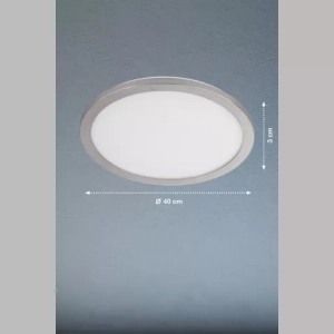 Lampa Sufitowa Gotland Fischer&Honsel LED 1x20W w kolorze niklu plastikowy
