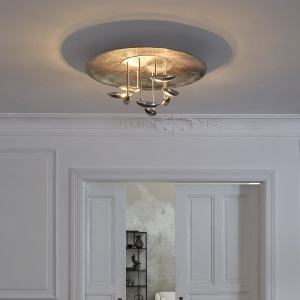 Lampa Sufitowa Pau Fischer&Honsel LED 8x5W w kolorze niklu metal