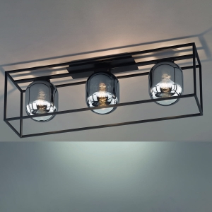 Lampa Sufitowa Regi Fischer&Honsel E27 3x40W czarny metal