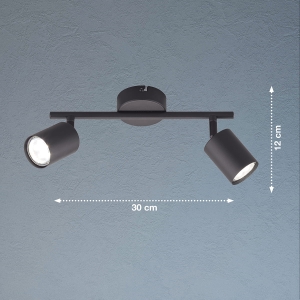 Lampa Sufitowa Vano Fischer&Honsel GU10 - LED 2x4W piaskowo-czarny metal