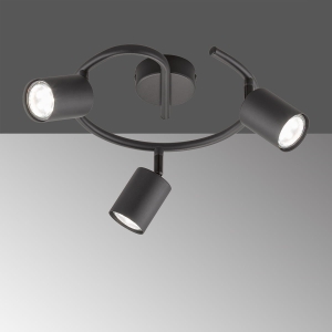 Lampa Sufitowa Vano Fischer&Honsel GU10 - LED 3x4W piaskowo-czarny metal