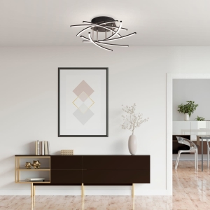 Lampa Sufitowa Cross TW Fischer&Honsel LED 7x4,5W piaskowo-czarny metal
