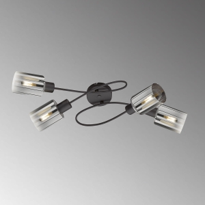 Lampa Sufitowa Iska Fischer&Honsel E14 4x10W piaskowo-czarny metal