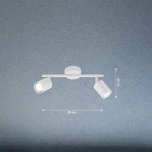 Lampa Sufitowa Vano Fischer&Honsel GU10 - LED 2x4W biały piasek metal