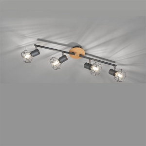Lampa Sufitowa Ran Fischer&Honsel E14 4x25W szary metal