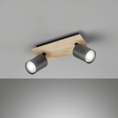 Lampa Sufitowa Holton Fischer&Honsel GU10 2x4W piaskowo-czarny metal