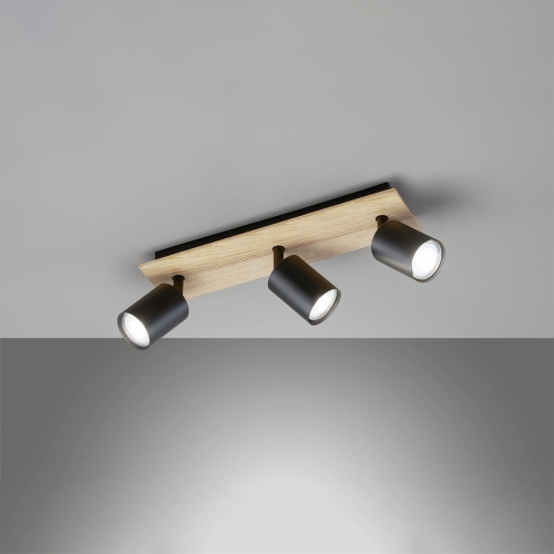 Lampa Sufitowa Holton Fischer&Honsel GU10 - LED 3x4W piaskowo-czarny metal