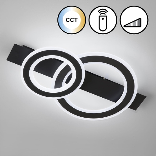 Lampa Sufitowa Circle Fischer&Honsel LED 1x20W piaskowo-czarny metal