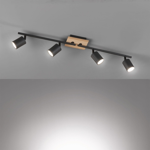 Lampa Sufitowa Holton Fischer&Honsel GU10 - LED 4x4W piaskowo-czarny metal