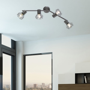 Lampa Sufitowa Ran Fischer&Honsel E14 4x40W szary metal