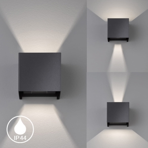 Lampa ścienna Wall Fischer&Honsel LED 2x3W czarny metal