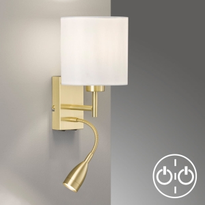 Lampa ścienna Dreamer Fischer&Honsel E27 1x40W w kolorze mosiądzu metal