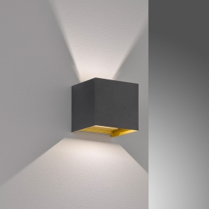 Lampa ścienna Thore Fischer&Honsel LED 2x3W czarny metal