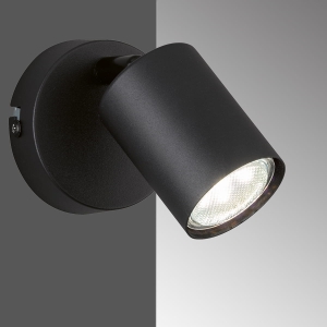Lampa ścienna Vano Fischer&Honsel GU10 - LED 1x4W piaskowo-czarny metal