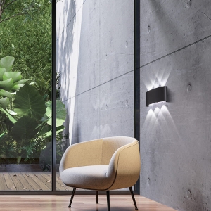 Lampa ścienna Berlin Fischer&Honsel LED 6x0,5W czarny metal