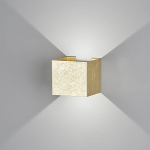 Lampa ścienna Wall Fischer&Honsel LED 2x3W w kolorze złotym metal