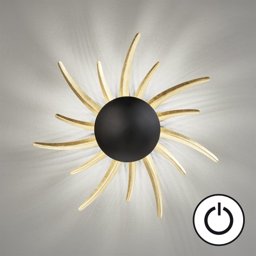 Lampa ścienna Sol Fischer&Honsel LED 1x10W piaskowo-czarny metal