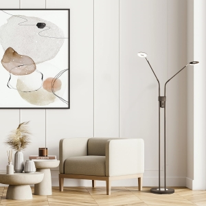 Lampa Podłogowa Dent Fischer&Honsel LED 2x6W piaskowo-czarny metal