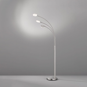 Lampa Podłogowa Dent Fischer&Honsel LED 3x7,5W w kolorze niklu metal