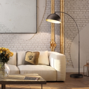 Lampa Podłogowa Leitung Fischer&Honsel E27 1x40W piaskowo-czarny metal