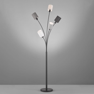 Lampa Podłogowa Koi Fischer&Honsel E14 5x10W piaskowo-czarny metal
