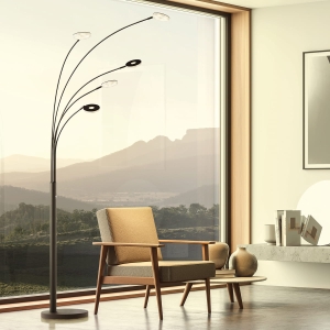 Lampa Podłogowa Dent Fischer&Honsel LED 5x7,5W piaskowo-czarny metal