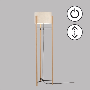 Lampa Podłogowa SHINE-WOOD Fischer&Honsel E27 3x40W piaskowo-czarny metal