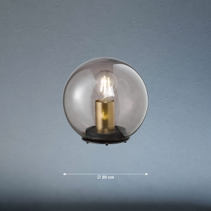 Lampa stołowa Dini Fischer&Honsel E27 1x40W w kolorze dymu szkło