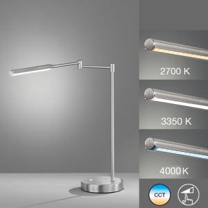 Lampa stołowa Nami Fischer&Honsel LED 1x6W w kolorze niklu metal