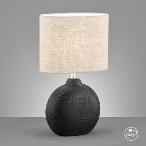 Lampa stołowa Foro Fischer&Honsel E14 1x40W czarny ceramika