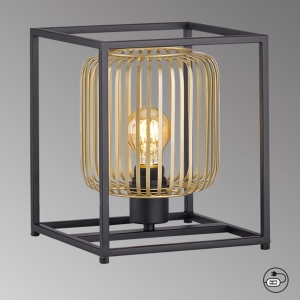 Lampa stołowa Caydo Fischer&Honsel E27 1x40W piaskowo-czarny metal