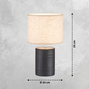 Lampa stołowa Bois Fischer&Honsel E14 1x25W czarny ceramika