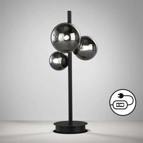 Lampa stołowa Bala Fischer&Honsel G9 - LED 3x3W piaskowo-czarny metal
