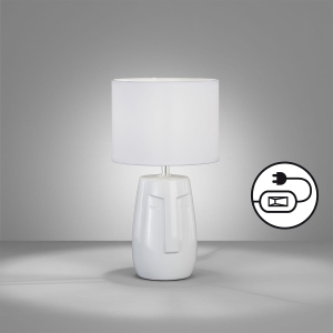 Lampa stołowa Face Fischer&Honsel E14 1x25W biały ceramika
